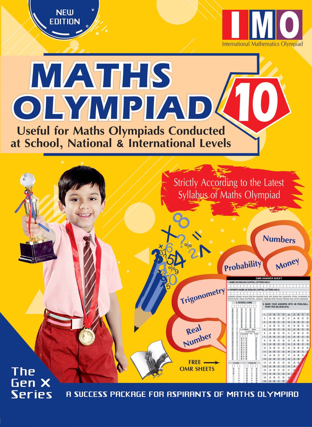 International Maths Olympiad - Class 10 (With OMR Sheets): Theories with examples, MCQs & solutions, Previous questions, Model test papers