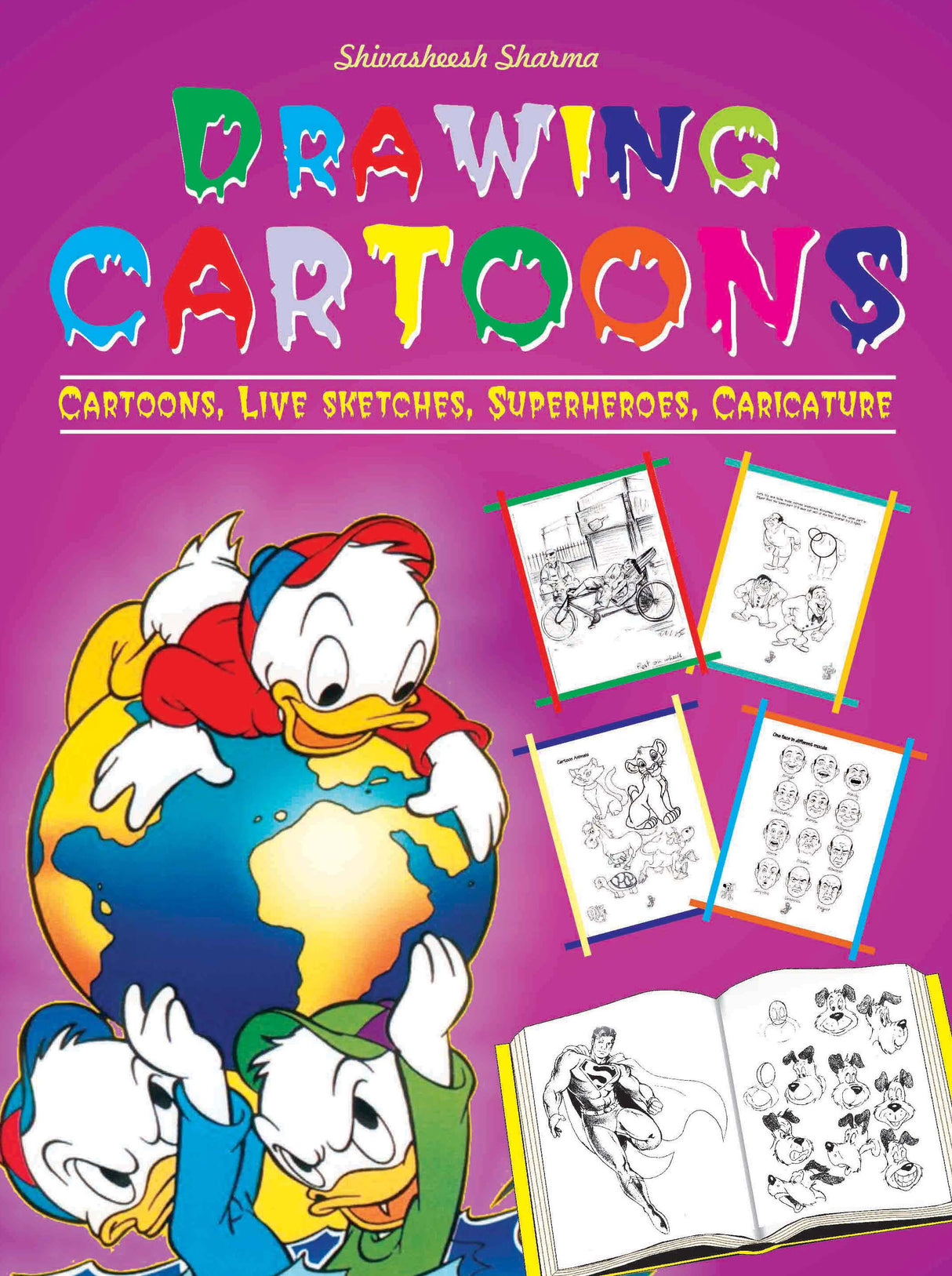 Drawing Cartoons: Learn to draw & practice Cartoon with lines, sketches, figures