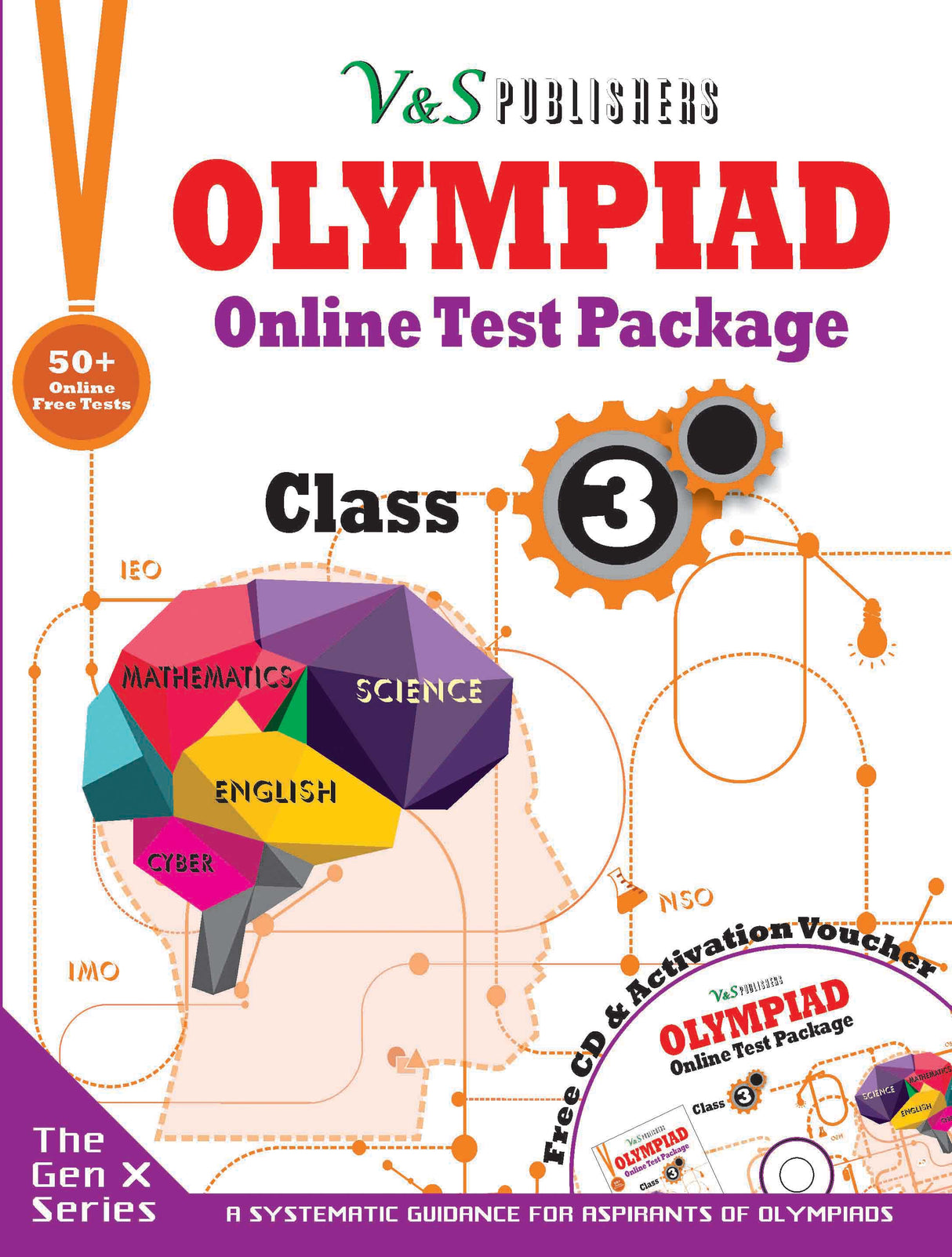 Olympiad Online Test Package Class 3  (Free CD With Activation Voucher): 50 Model Tests, Instant results, 24x7 Online support, Performance analysis