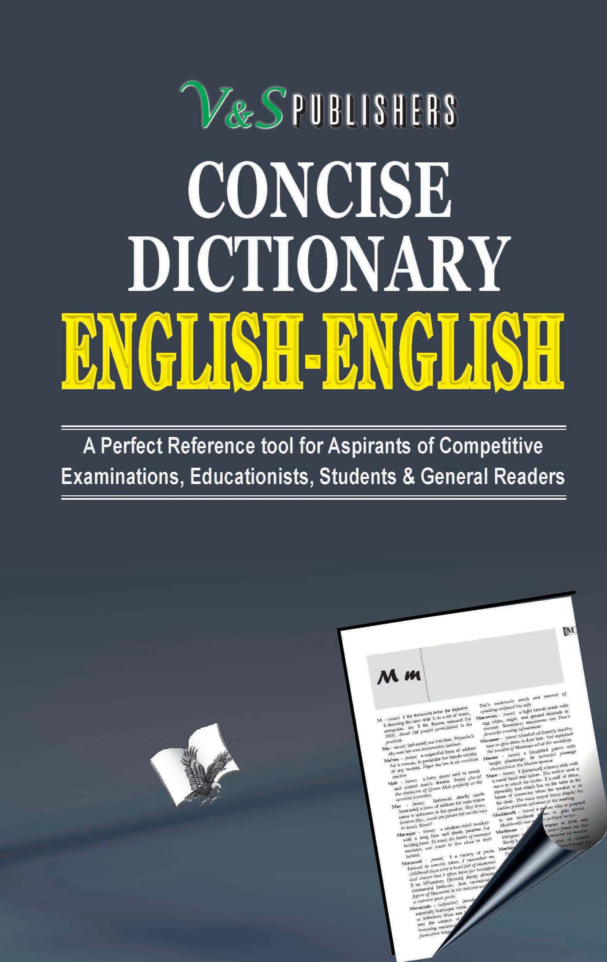 Concise English English Dictionary  (HB): English word - its meaning in English along with sentence