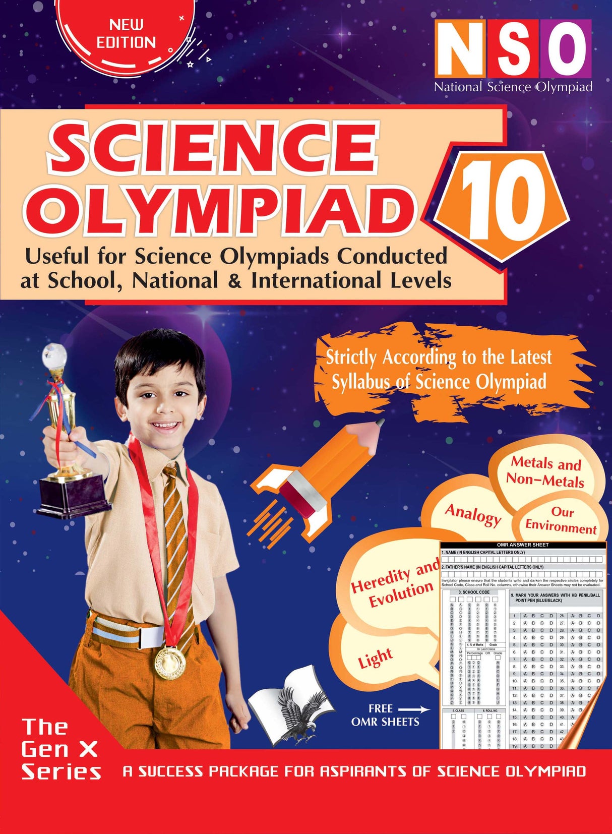 National Science Olympiad - Class 10 (With OMR Sheets): Theories with examples, MCQs & solutions, Previous questions, Model test papers