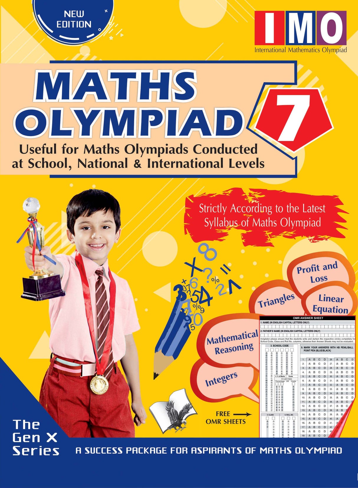 International Maths Olympiad - Class 7 (With OMR Sheets): Theories with examples, MCQs & solutions, Previous questions, Model test papers