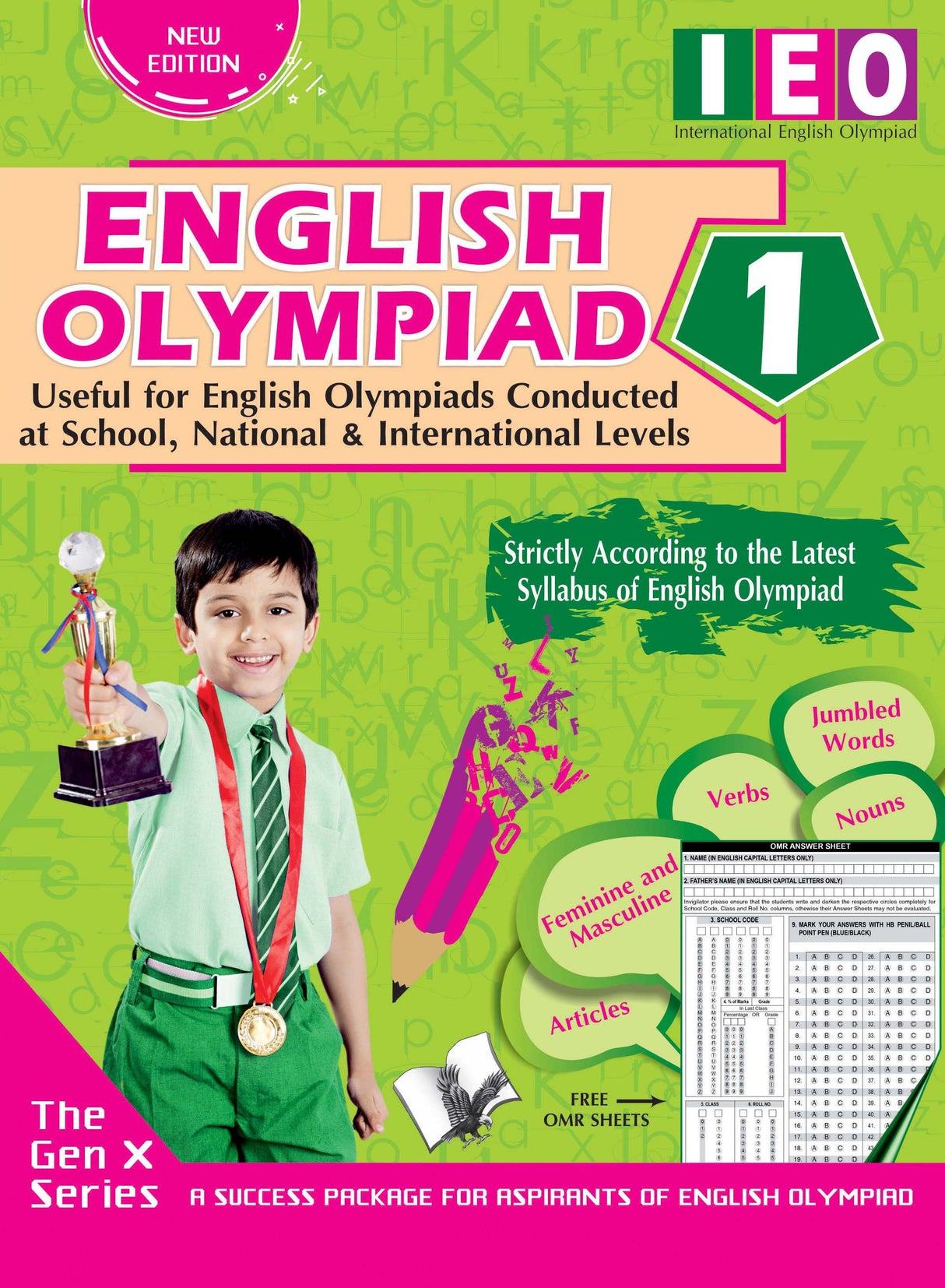 International English Olympiad - Class 1 (With OMR Sheets): Essential principles with examples, MCQs & solutions, Model test papers